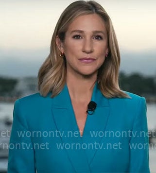 Caitlin Huey-Burns’ turquoise blazer on CBS Mornings