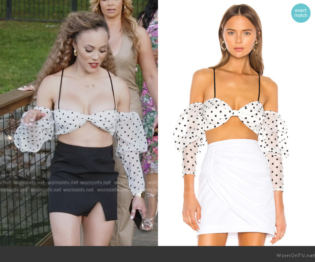 Carmila Coelho Sidney Crop Top worn by Ashley Darby on The Real Housewives of Potomac