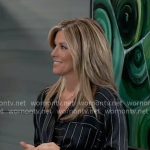 Carly’s black striped blouse on General Hospital