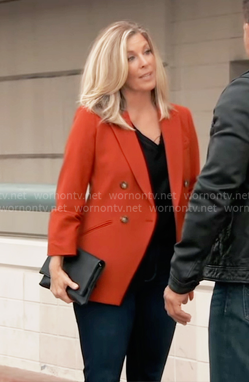 Carly’s burnt orange blazer on General Hospital