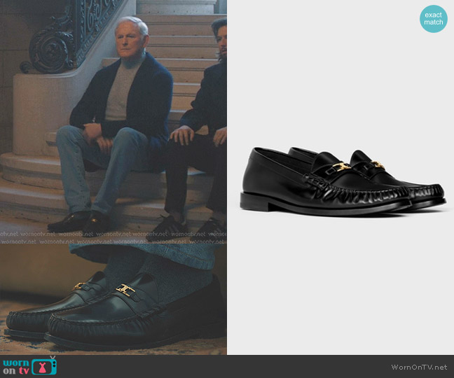 Celine Luco Triomphe Loafer in Polished Bull worn by David Woodrow Randolph (Victor Garber) on American Horror Stories
