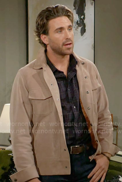 Chance’s suede jacket on The Young and the Restless