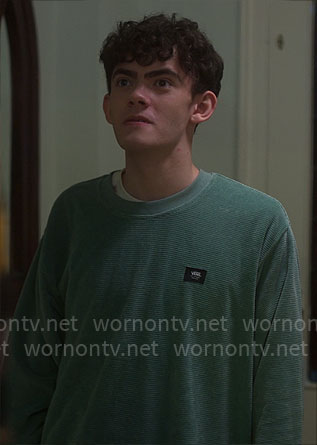 Charlie’s green Vans jumper on Heartstopper