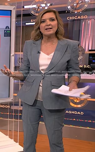 Christine Romans’ grey blazer and cropped pants on Today