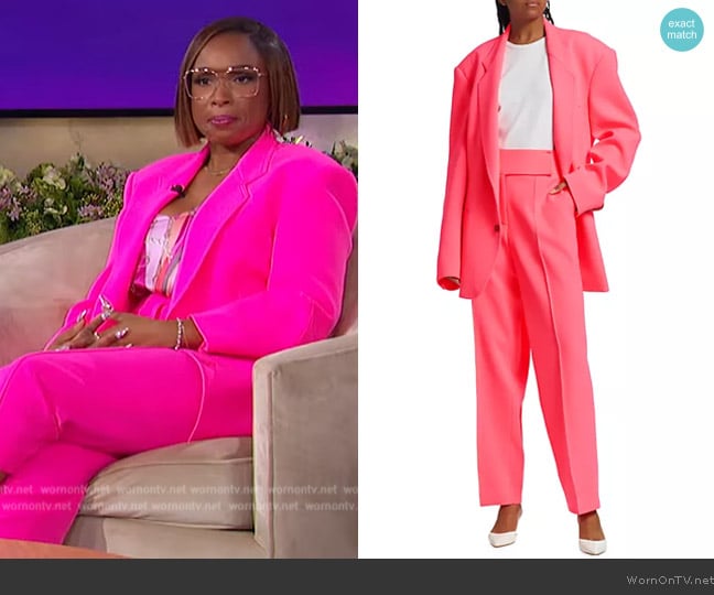 Christopher John Rogers Oversized Crepe Suit Jacket worn by Jennifer Hudson on The Jennifer Hudson Show