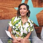Courtney’s leaf print romper on Access Hollywood