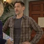 Daniel’s brown plaid shirt on The Young and the Restless