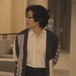 Daniel’s patchwork cardigan on Reasonable Doubt