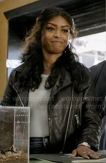 Daphne’s leather jacket on High Potential