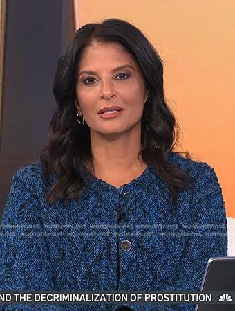 Darlene’s blue tweed jacket on Today