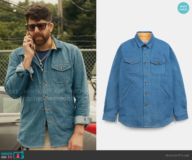 Dehan 1920 Crissman Overshirt in Sky Blue worn by Harry Keshegian (Adam Goldberg) on The Equalizer