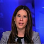 Deirdre’s blue textured double breasted jacket on NBC News Daily