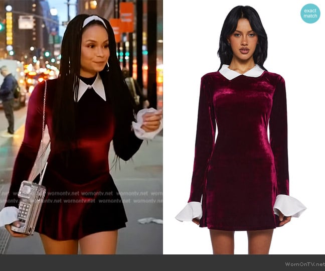 Dolls Kill Witch Way Out Velvet Dress worn by Sai De Silva on The Real Housewives of New York City