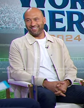Derek Jeter’s suede jacket on Good Morning America