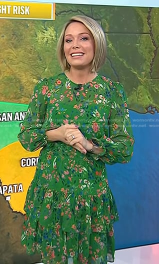 Dylan’s green floral dress on Today