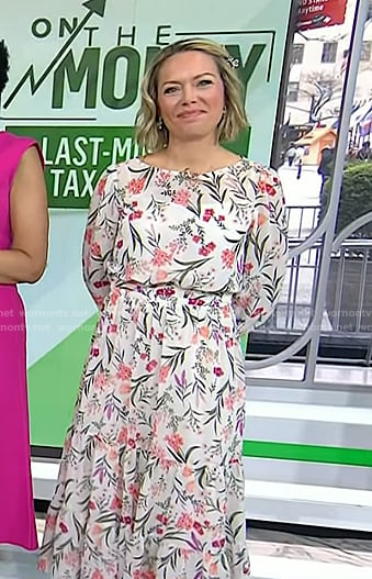Dylan’s white floral midi dress on Today