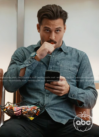 Eddie’s chambray shirt on 9-1-1