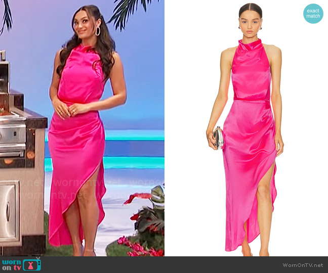 Elliatt Picturesque Dress in Pink worn by Alexis Gaube on The Price is Right