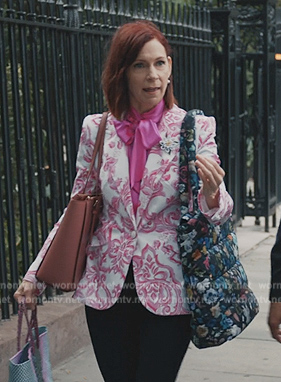 Elsbeth’s pink floral print blazer on Elsbeth