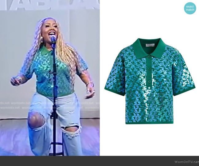Essentiel Antwerp Glitz polo worn by Lalah Hathaway on Tamron Hall Show