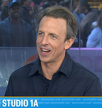 Seth Meyers’ navy plaid shirt on Today