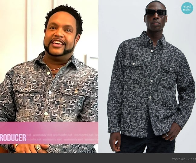 Fashion Nova Arrow Jacquard Overshirt worn by Jawn Murray on Sherri