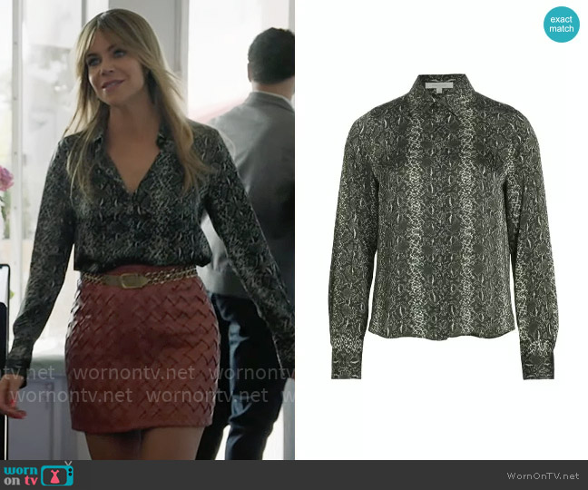 Favorite Daughter The Take Me Seriously Top in Serpiente worn by Morgan Gillory (Kaitlin Olson) on High Potential