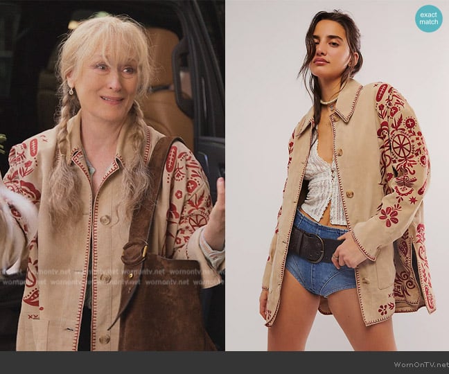 Free People Aluna Jacket worn by Loretta (Meryl Streep) on Only Murders in the Building