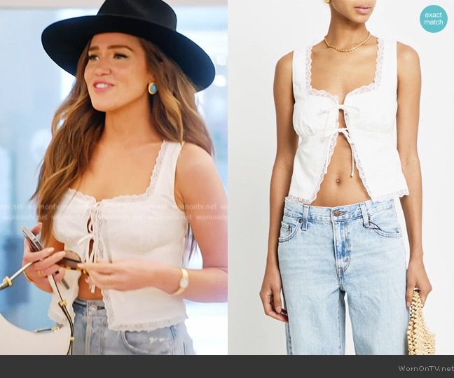 Kourt Kourt Odette Linen Top worn by Brynn Whitfield on The Real Housewives of New York City