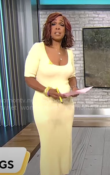 Gayle King’s lemon yellow dress on CBS Mornings