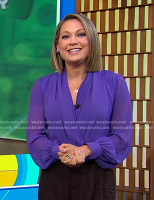 Ginger’s purple sheer blouse on Good Morning America