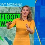 Ginger’s yellow knit midi dress on Good Morning America