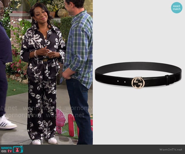 Gucci Belt with Interlocking G Buckle worn by Tina Butler (Tichina Arnold) on The Neighborhood