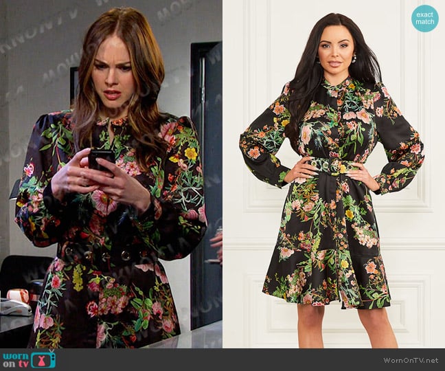 Guess Blair Floral Dress worn by Stephanie Johnson (Abigail Klein) on Days of our Lives