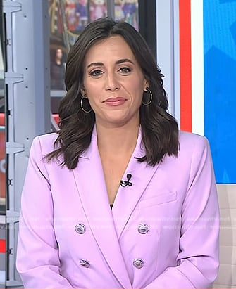 Hallie Jackson’s pink double breasted blazer on Today