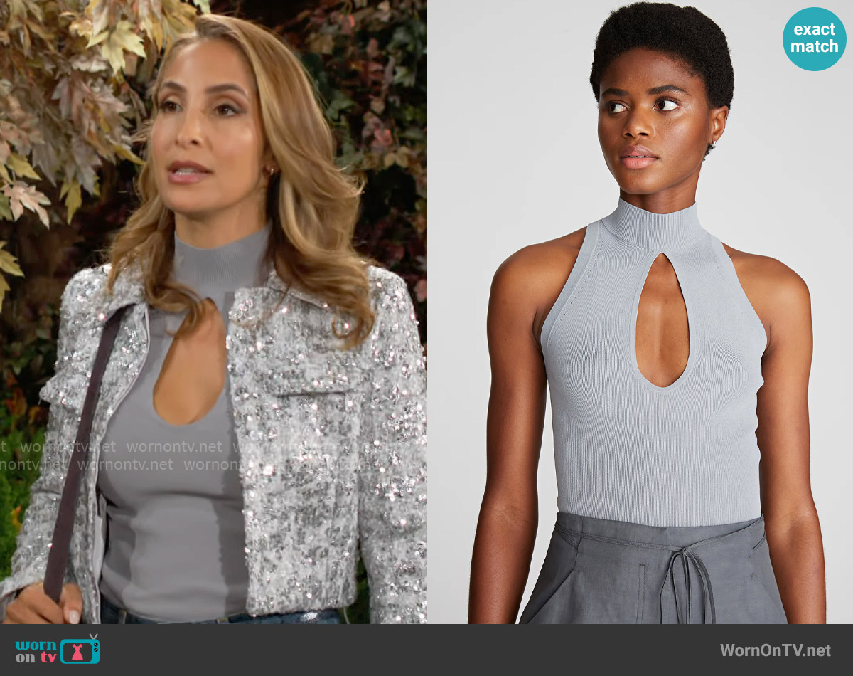 WornOnTV: Lily's silver sequin jacket on The Young and the