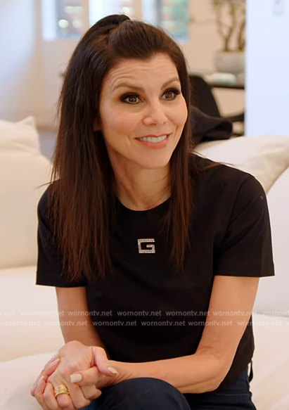 Heather’s G crystal tee on The Real Housewives of Orange County