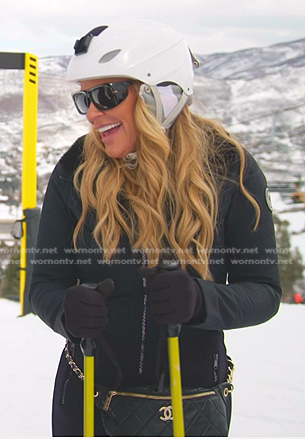 Heather’s black ski suit on The Real Housewives of Salt Lake City