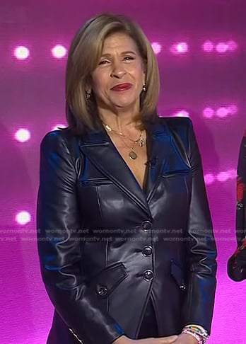 Hoda’s black leather blazer on Today