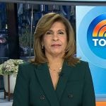 Hoda’s green blazer and cropped pants on Today