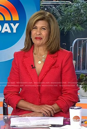 Hoda’s red tweed blazer on Today