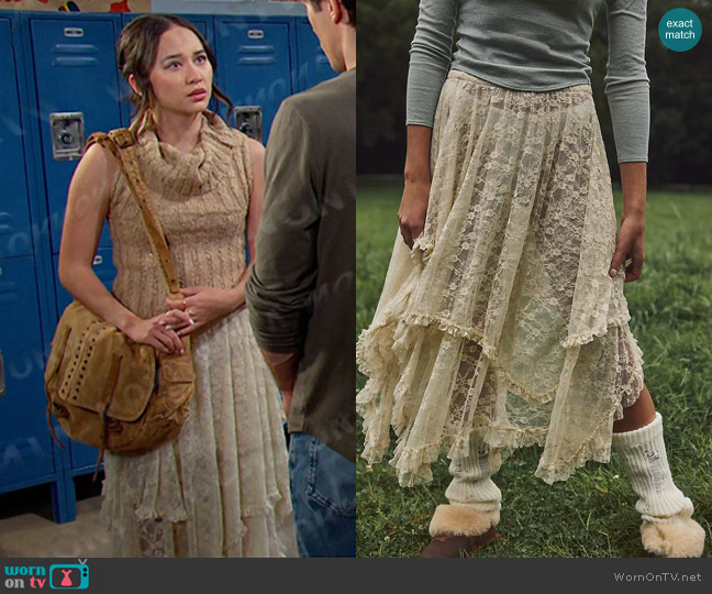 Intimately French Courtship Half Slip in Tea worn by Sophia Choi (Madelyn Kientz) on Days of our Lives