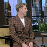 Jake Shields’ brown check blazer and pants on Live with Kelly and Mark