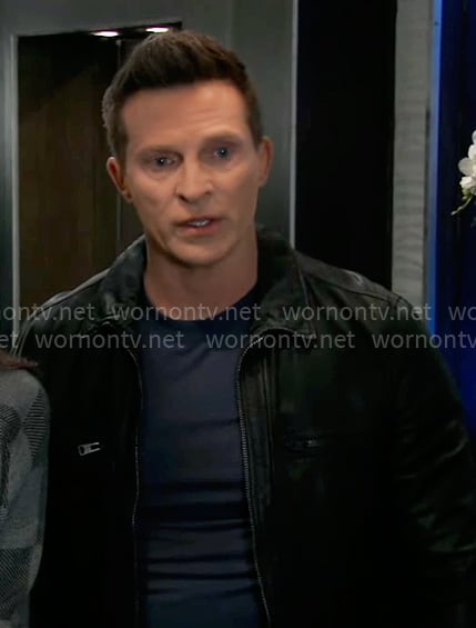 Jason’s black leather jacket on General Hospital