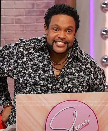 Jawn’s floral embroidered shirt on Sherri