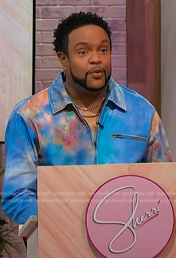 Jawn’s blue tie dye jacket on Sherri