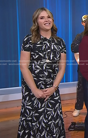 Jenna’s black floral print dress on Today