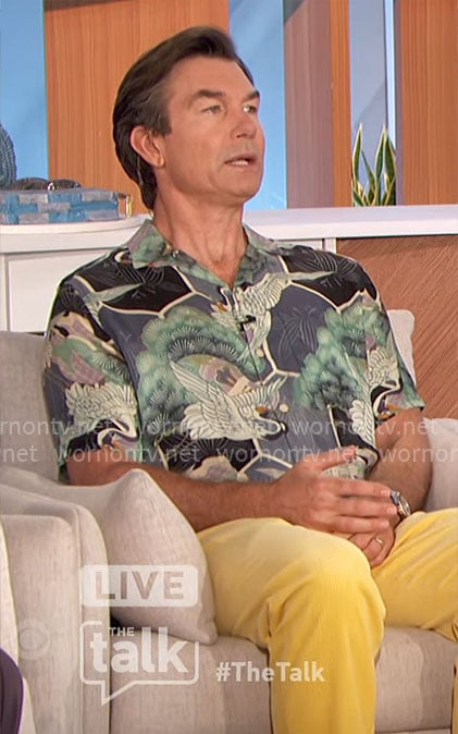 Jerry’s bird and tree print shirt on The Talk