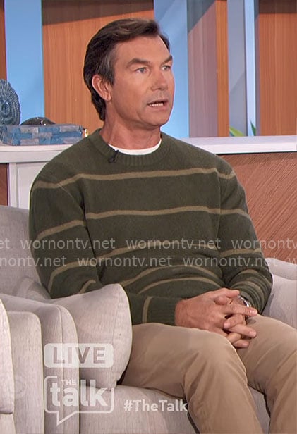 Jerry’s green striped sweater on The Talk