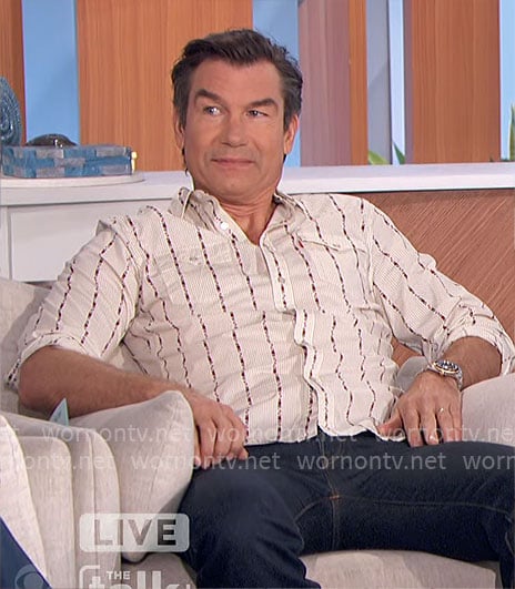 Jerry’s white striped shirt on The Talk
